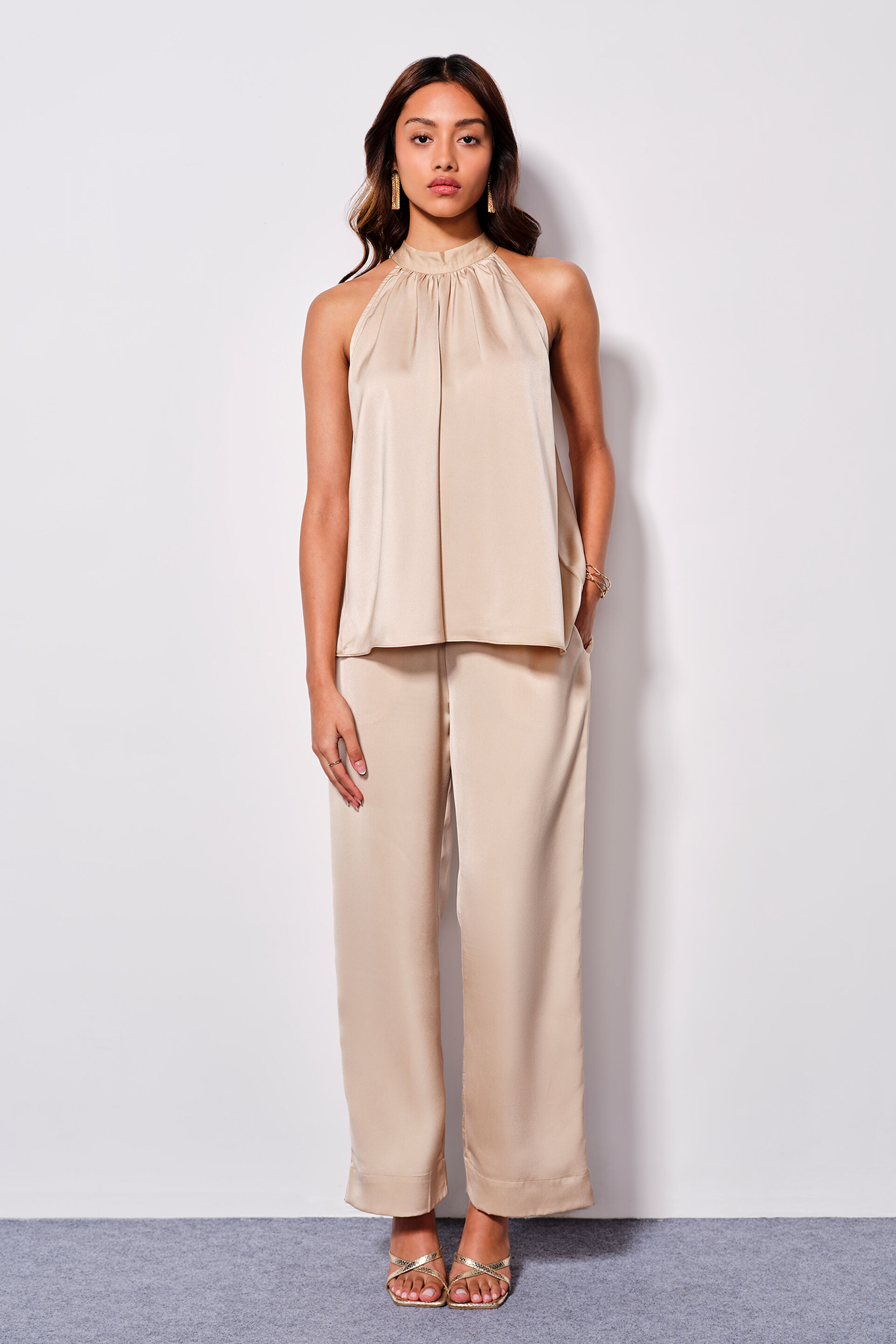 Golden Glow Co-ord Set, Gold, image 4